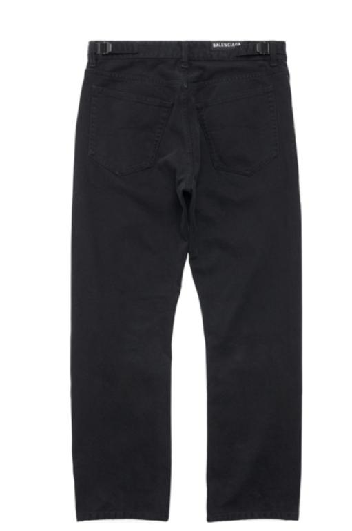  발렌시아가 스트레이트 팬츠 745149 TNW111700 Black - BALENCIAGA