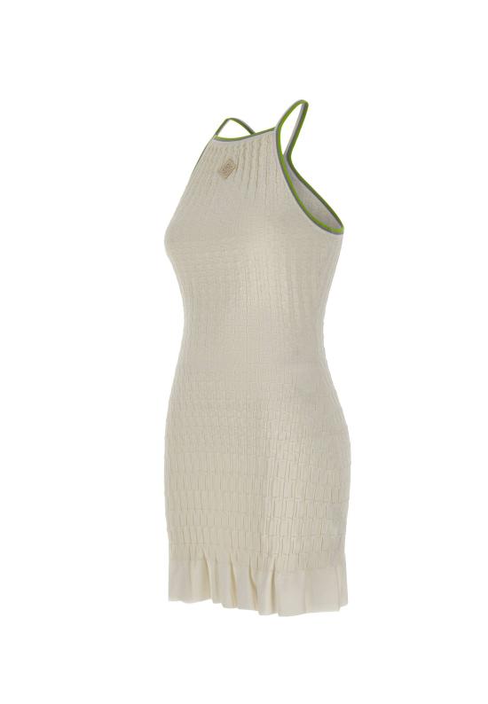 26SS 카사블랑카 미디 원피스 WSP26KW1246 01 White - CASABLANCA