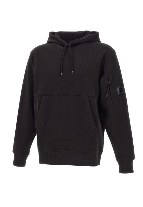 26SS 씨피 컴퍼니 다이애그널 레이즈드 플리스 렌즈 레귤러 핏 후드 티셔츠 RCCMSS714A 005086W999 Black