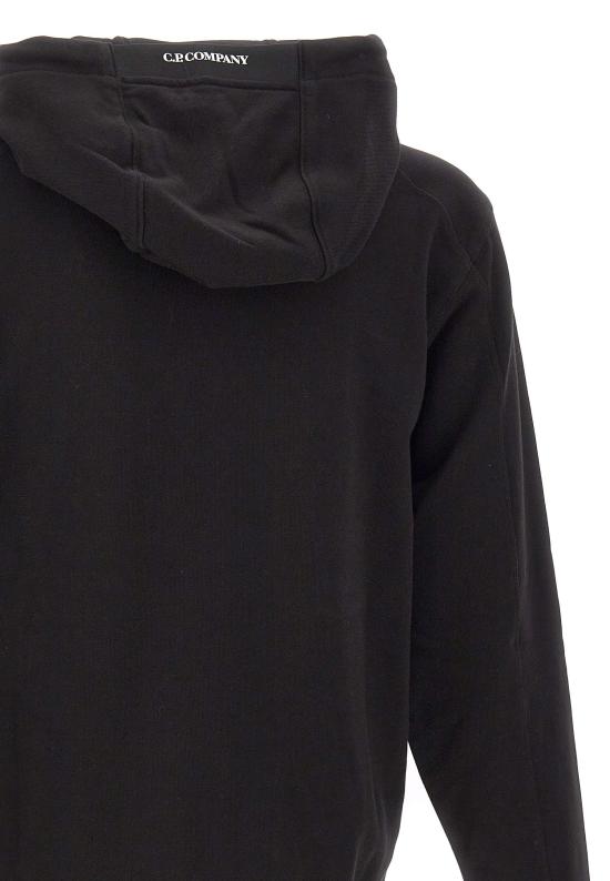 26SS 씨피 컴퍼니 다이애그널 레이즈드 플리스 렌즈 레귤러 핏 후드 티셔츠 RCCMSS714A 005086W999 Black - C.P. COMPANY