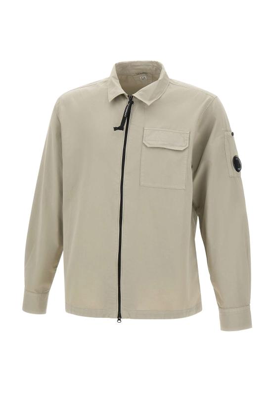 26SS 씨피 컴퍼니 오가닉 개버딘 지퍼 렌즈 오버셔츠 20CMOS705A 110143G904 Grey