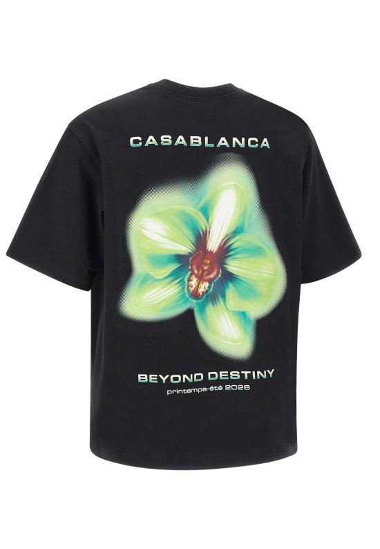 26SS 카사블랑카 반팔 티셔츠 MSP26JTS044 06 Black - CASABLANCA