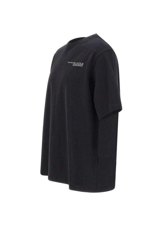 26SS 카사블랑카 반팔 티셔츠 MSP26JTS044 06 Black - CASABLANCA