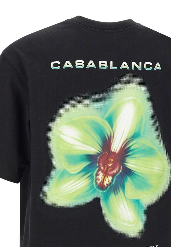 26SS 카사블랑카 반팔 티셔츠 MSP26JTS044 06 Black - CASABLANCA