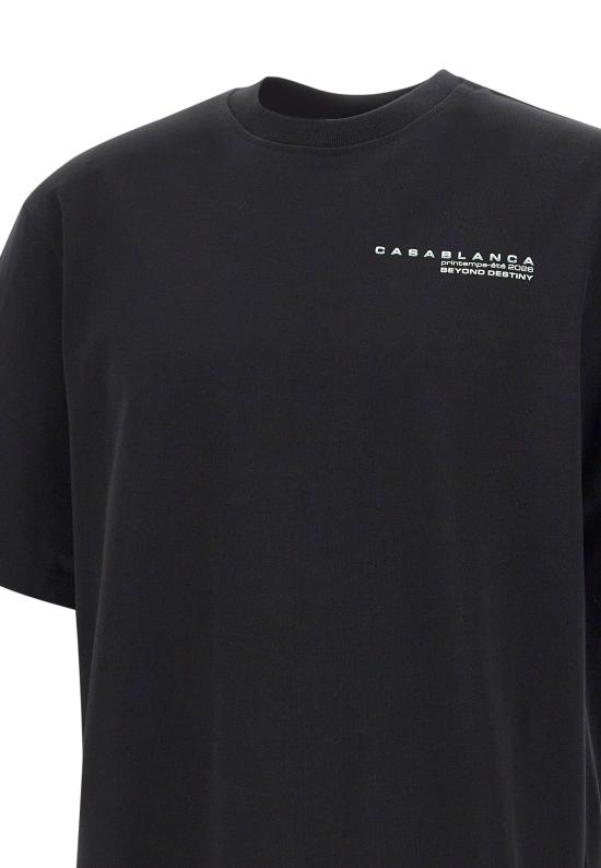 26SS 카사블랑카 반팔 티셔츠 MSP26JTS044 06 Black - CASABLANCA