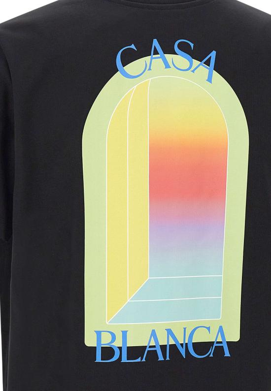 26SS 카사블랑카 반팔 티셔츠 MSP26JTS001 14 Black - CASABLANCA