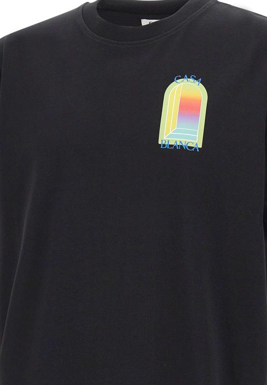 26SS 카사블랑카 반팔 티셔츠 MSP26JTS001 14 Black - CASABLANCA