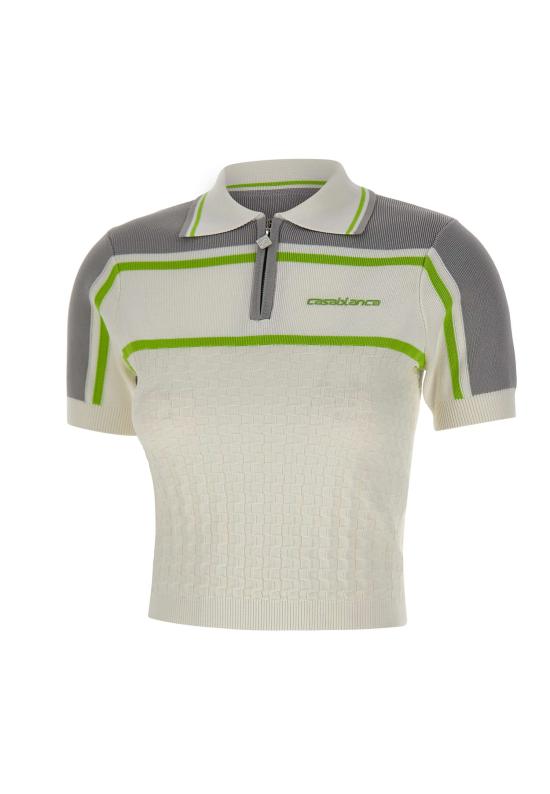 26SS 카사블랑카 폴로 티셔츠 WSP26KW1247 01 White