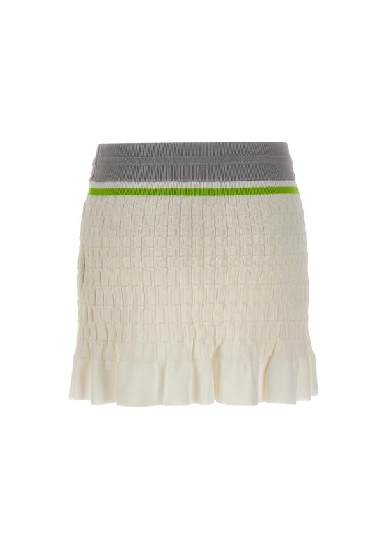 26SS 카사블랑카 미디 스커트 WSP26KW1248 01 White - CASABLANCA