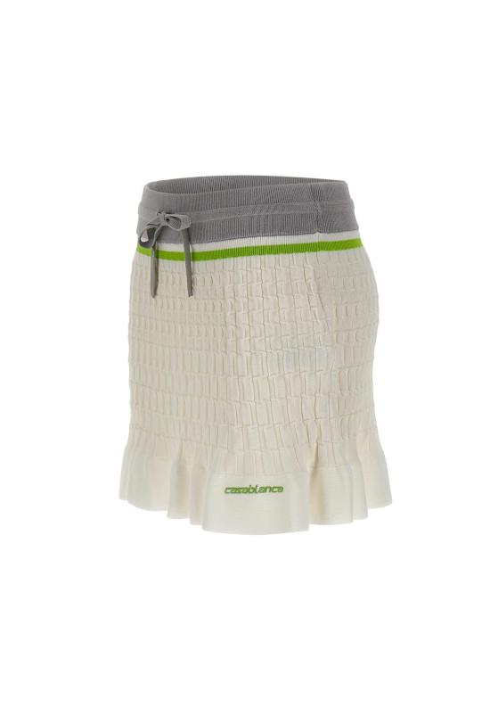 26SS 카사블랑카 미디 스커트 WSP26KW1248 01 White - CASABLANCA