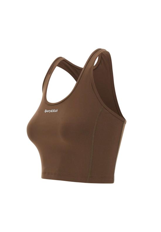 26SS 스포티앤리치 민소매 티셔츠 TO02366300BR27 TOFFEE Brown - SPORTY & RICH