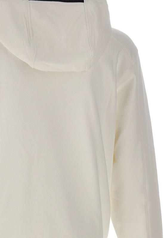 26SS 씨피 컴퍼니 다이애그널 레이즈드 플리스 렌즈 레귤러 핏 후드 티셔츠 RCCMSS714A 005086W103 White - C.P. COMPANY