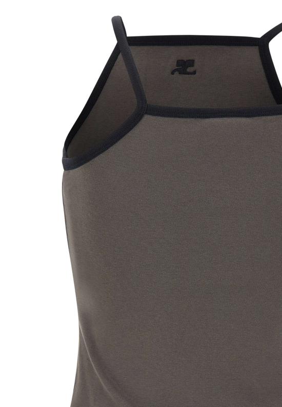 26SS 쿠레쥬 민소매 티셔츠 126JDE149JS0203 CARBLACK Grey - COURREGES