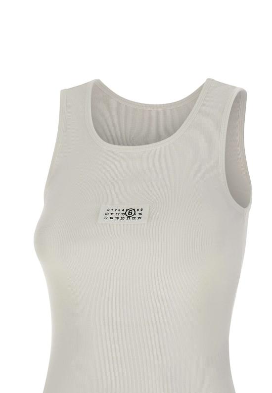 26SS MM6 메종마르지엘라 민소매 티셔츠 S52NL0075 M20054101 White - MM6 MAISON MARGIELA