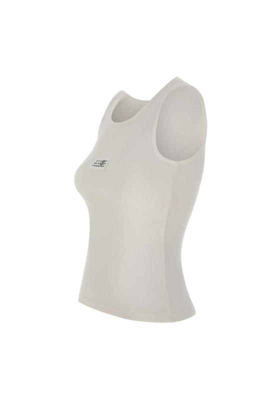 26SS MM6 메종마르지엘라 민소매 티셔츠 S52NL0075 M20054101 White - MM6 MAISON MARGIELA