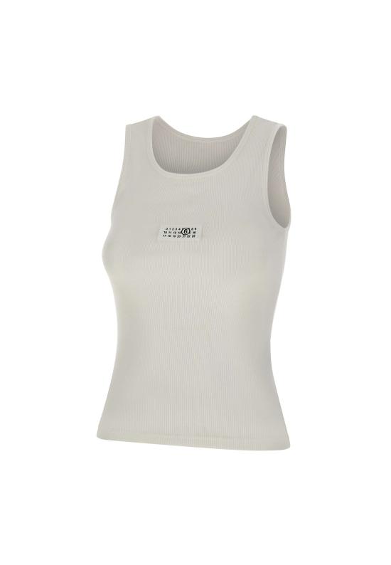 26SS MM6 메종마르지엘라 민소매 티셔츠 S52NL0075 M20054101 White