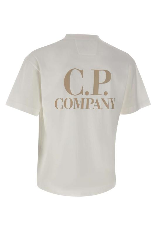 26SS 씨피 컴퍼니 30/1 저지 숏슬리브 로고 티셔츠 20CMTS086A 005100W103 White - C.P. COMPANY