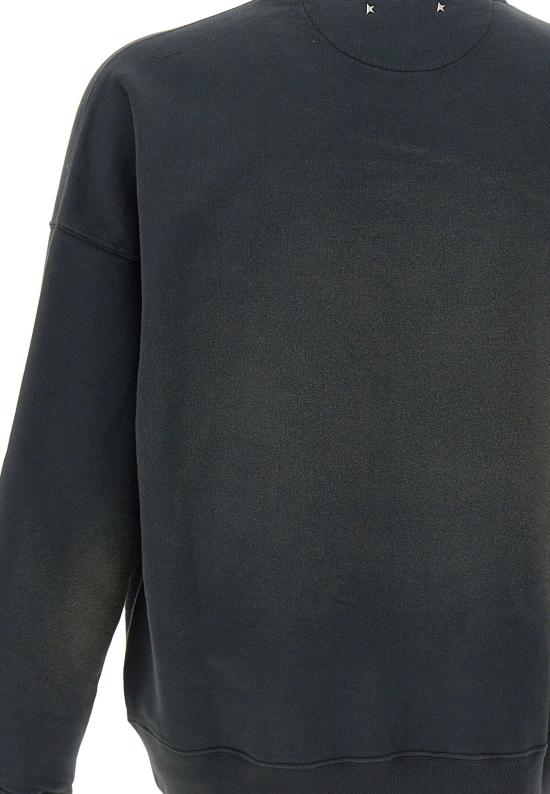 26SS 골든구스 로고 자수 코튼 스웨트셔츠 GUP01938 P00214690498 Black - GOLDEN GOOSE