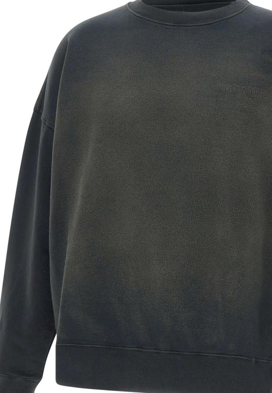 26SS 골든구스 로고 자수 코튼 스웨트셔츠 GUP01938 P00214690498 Black - GOLDEN GOOSE