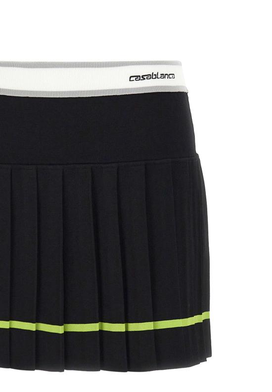 26SS 카사블랑카 미디 스커트 WSP26KW1234 01 Black - CASABLANCA