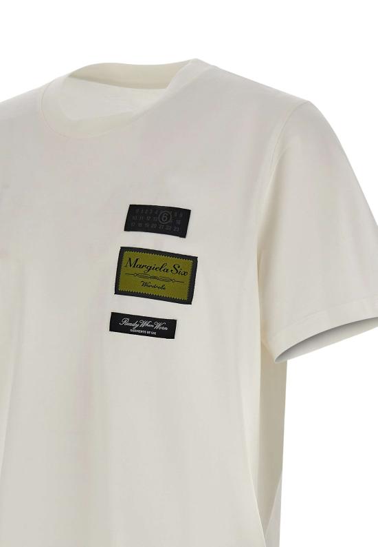 26SS MM6 메종마르지엘라 반팔 티셔츠 SH0GC0069 S24311101 White - MM6 MAISON MARGIELA