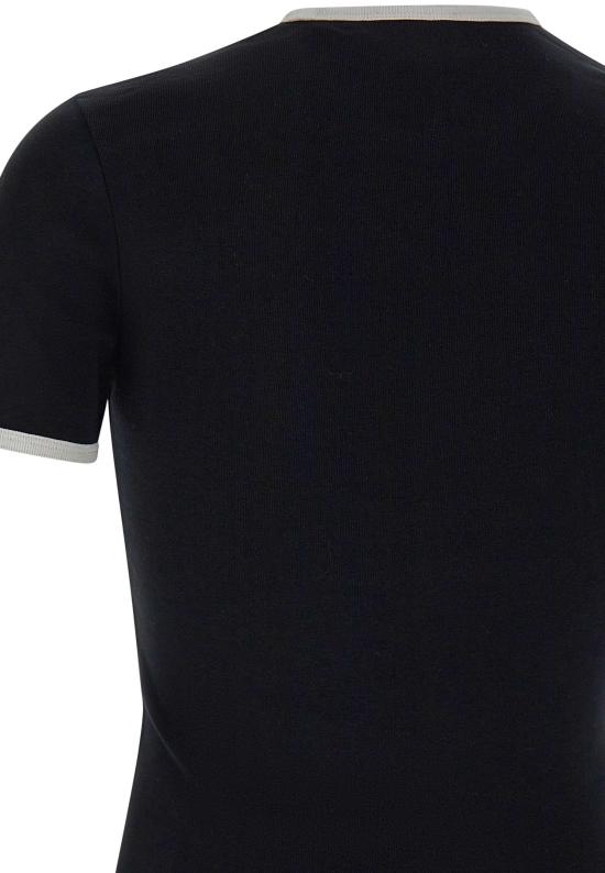 26SS 쿠레쥬 반팔 티셔츠 VESJTS020JS0070 BLKHERWHT Black - COURREGES