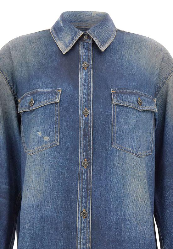 26SS 골든구스 셔츠 GWP02525 P00240650100 Blue - GOLDEN GOOSE