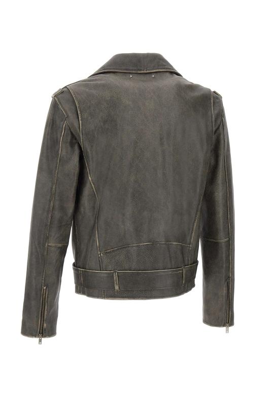 26FW 골든구스 가죽 자켓 GMP00297 P00064790100 Black - GOLDEN GOOSE