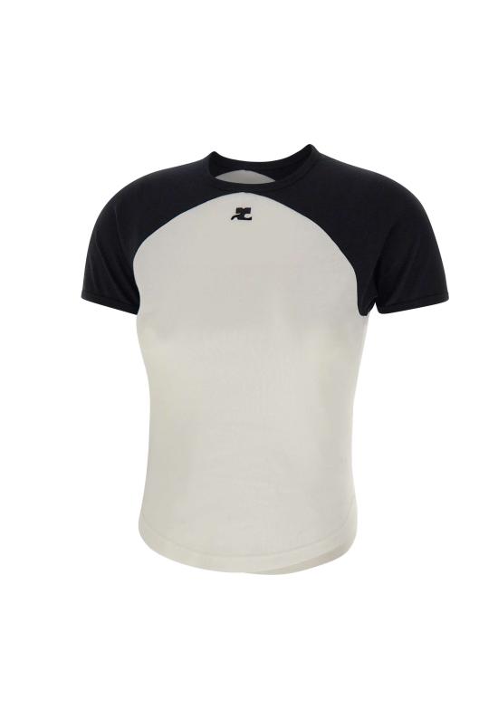 26SS 쿠레쥬 반팔 티셔츠 325JTS214JS0203 WHTBLK White