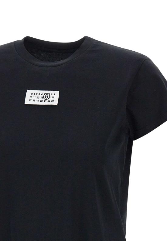 26SS MM6 메종마르지엘라 뉴메릭 코튼 저지 티셔츠 S52GC0327 S24312900 Black - MM6 MAISON MARGIELA