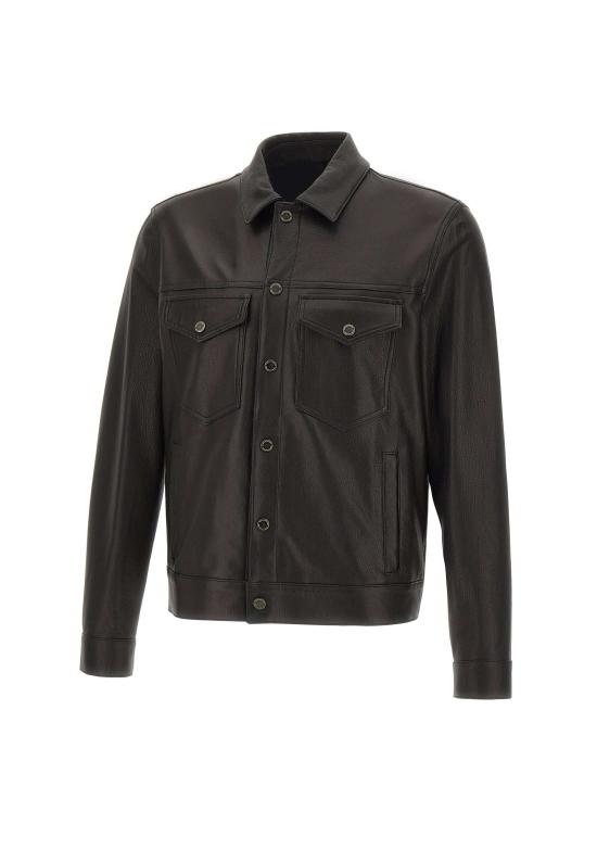 26SS 딸리아토레 가죽 자켓 HOPKINAICHI25 NERO Black