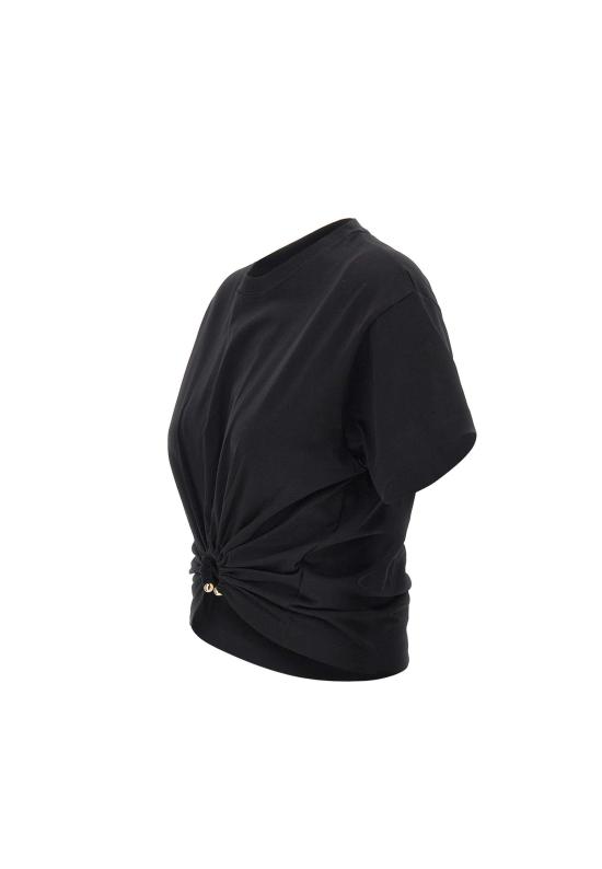 26SS 파코라반 반팔 티셔츠 23AJT0539C00485 P001 Black - PACO RABANNE