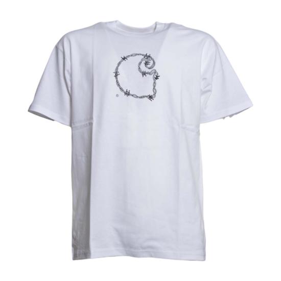 26SS 칼하트 WIP 숏슬리브 바브와이어 C 티셔츠 I036237 02XX White