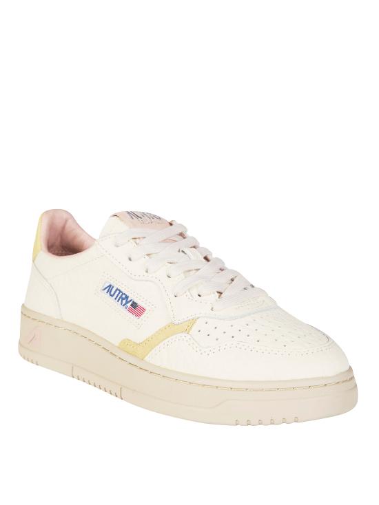 26SS 오트리 메달리스트 로우 레더 스니커즈 AULWNE14 LEMSILK BIANCO - AUTRY