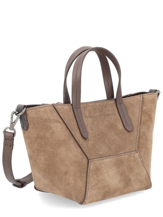 26SS 브루넬로 쿠치넬리 스웨이드 BC Duo 미니 백 MBDLD2675 C8769 BROWN - BRUNELLO CUCINELLI