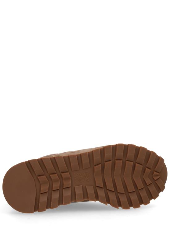 26FW 브루넬로 쿠치넬리 샤이니 탭 디테일 스웨이드 러닝 스니커즈 MZSFG2110 C8849 BROWN - BRUNELLO CUCINELLI