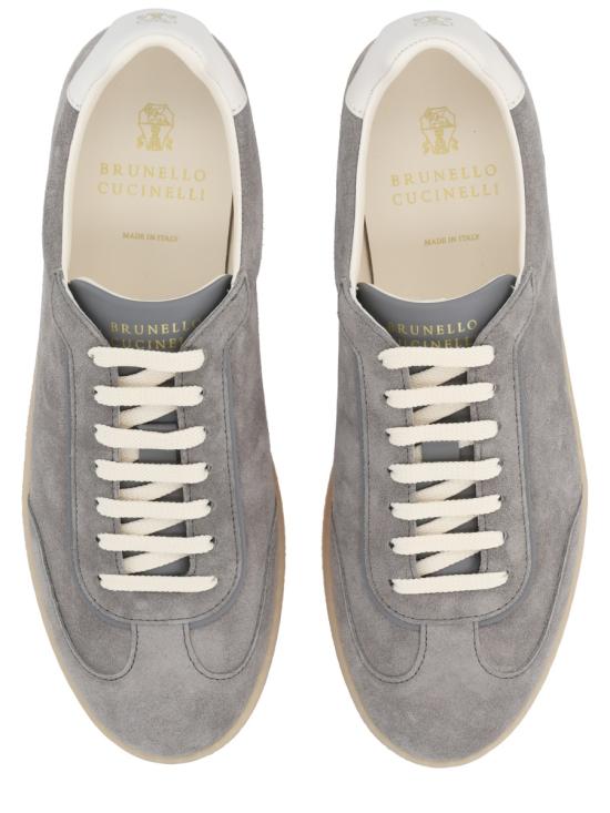 26SS 브루넬로 쿠치넬리 스웨이드 스니커즈 MZUMGLJ336 CIK14 GREY - BRUNELLO CUCINELLI