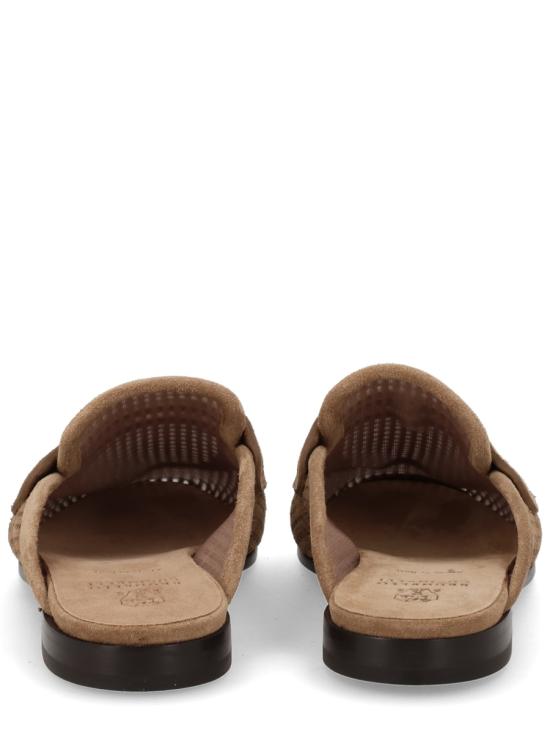 26SS 브루넬로 쿠치넬리 레더 스파클링 네트 뮬 MZDVC3211 C2767 BUFF - BRUNELLO CUCINELLI