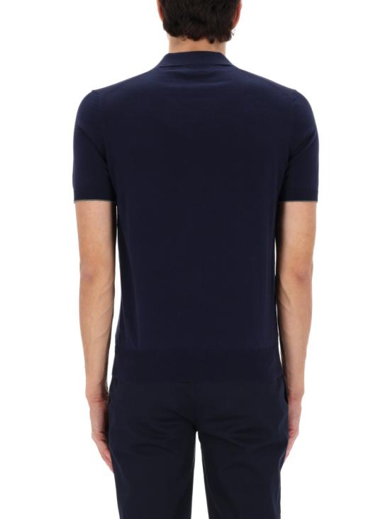 26SS 브루넬로 쿠치넬리 폴로 티셔츠 M29800145 CW425 BLUE - BRUNELLO CUCINELLI