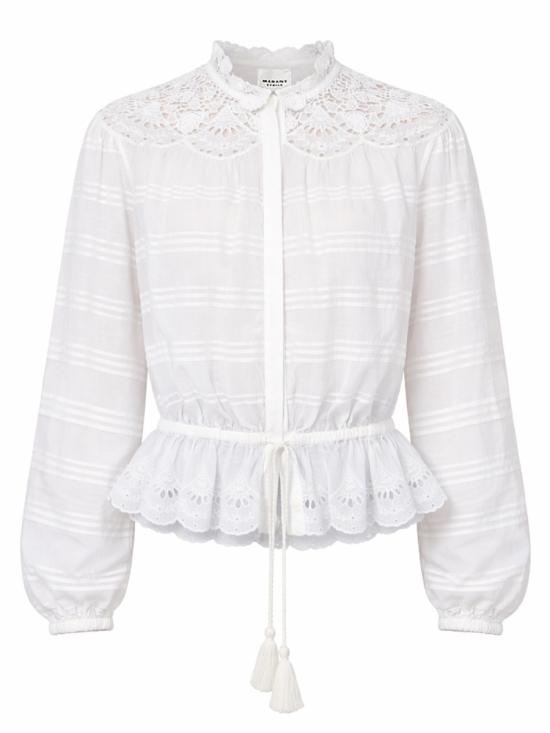 26SS 이자벨마랑에뚜왈 블라우스 HT0767FA D1J05E20WH WHITE