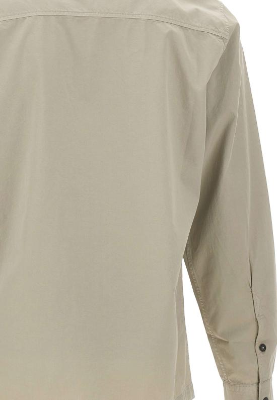 26SS 씨피 컴퍼니 오가닉 개버딘 지퍼 렌즈 오버셔츠 20CMOS705A110143G904 DOVE DOM - C.P. COMPANY