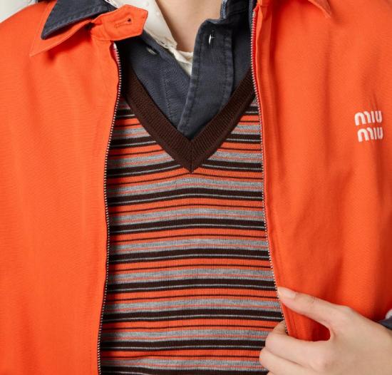 26SS 미우미우 스웨터 MMV337SOOO1844 F0049 ARANCIO - MIU MIU