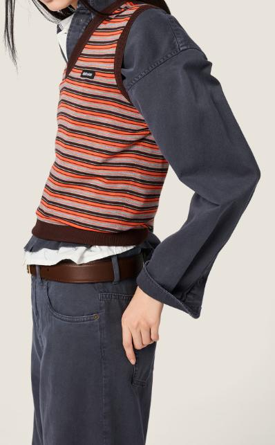 26SS 미우미우 스웨터 MMV337SOOO1844 F0049 ARANCIO - MIU MIU