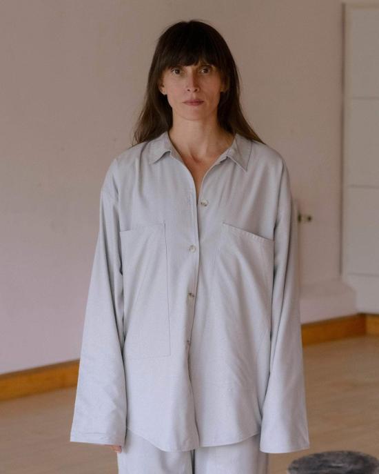  베이스레인지 셔츠 Baserange Gren 오버셔츠 프룬 그레이