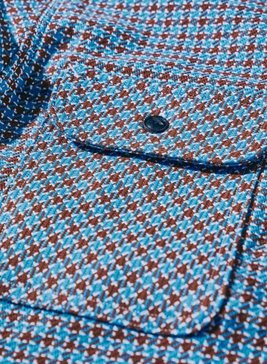  사무라이 진스 데님 셔츠 사무라이 진 치즈 인디고 헤비 플란넬 워크 셔츠 - SAMURAI JEANS