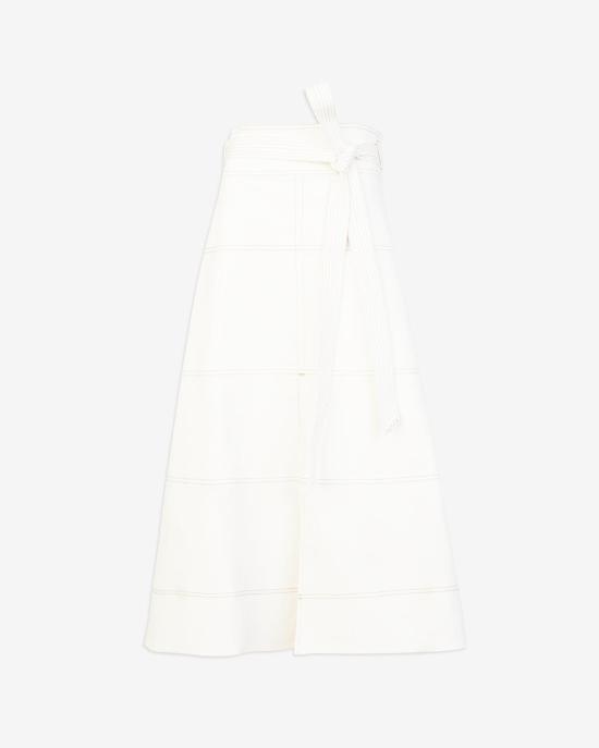  타냐 테일러 데님 스커트 허드슨 스커트 초크 - TANYA TAYLOR