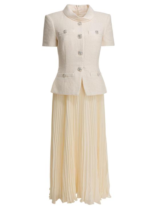 26SS 셀프 포트레이트 롱 원피스 RS26 161MB C CREAM WHITE