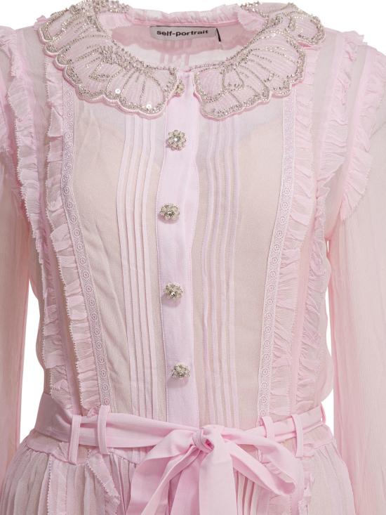 26SS 셀프 포트레이트 롱 원피스 RS26 034M P PINK - SELF PORTRAIT