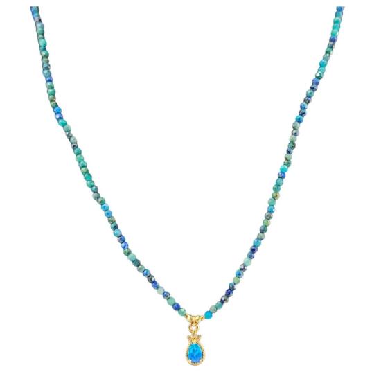  매디슨 베벌리힐스 목걸이/팬던트 매디슨 베벌리 힐스 초커 3 블루/그린