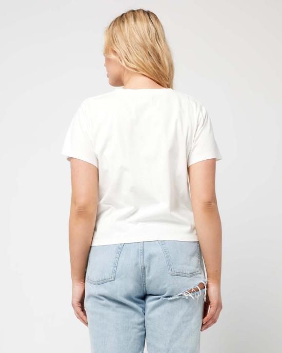  엘스페이스 반팔 티셔츠 LSpace 올데이 탑 크림 - L SPACE